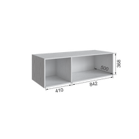 Антресоль Мадрид 1.3 400 без зеркала белый / Ателье светлый