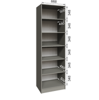 Шкаф Мадрид 0.7 с полками без зеркала Мокко