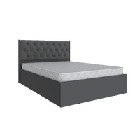 Мадрид Кровать 1.4 МД-2 с ортопедическим основанием изголовье РОМБ графит